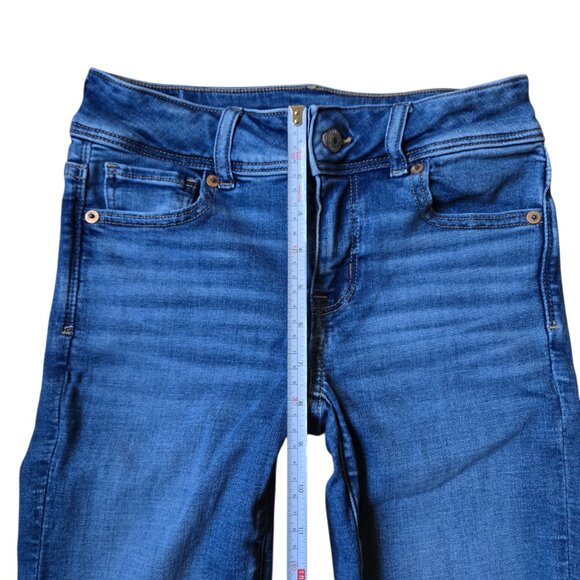 American Eagle Jeans Womens 00 Short Blue Kick Boot Cut Next Level Stretch Denim - Picture 6 of 16